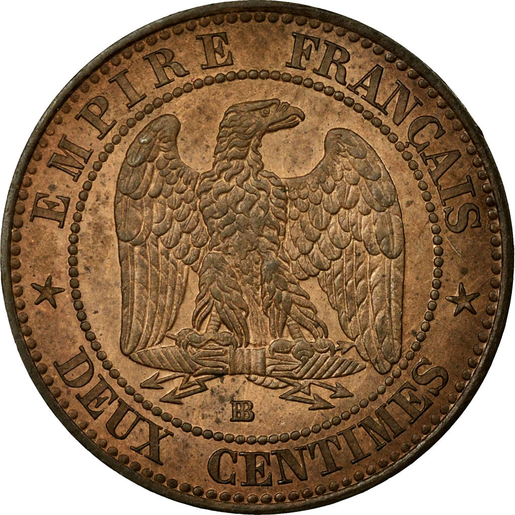 Monnaie, France, Napoleon III, Napoléon III, 2 Centimes, 1853, Strasbourg