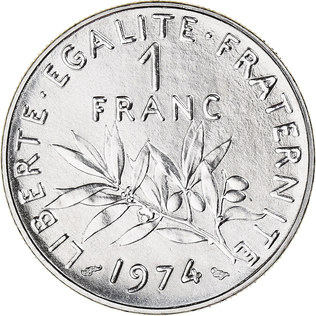 Moneda, Francia, Semeuse, Franc, 1974, Paris, FDC, FDC, Níquel, KM:925.1