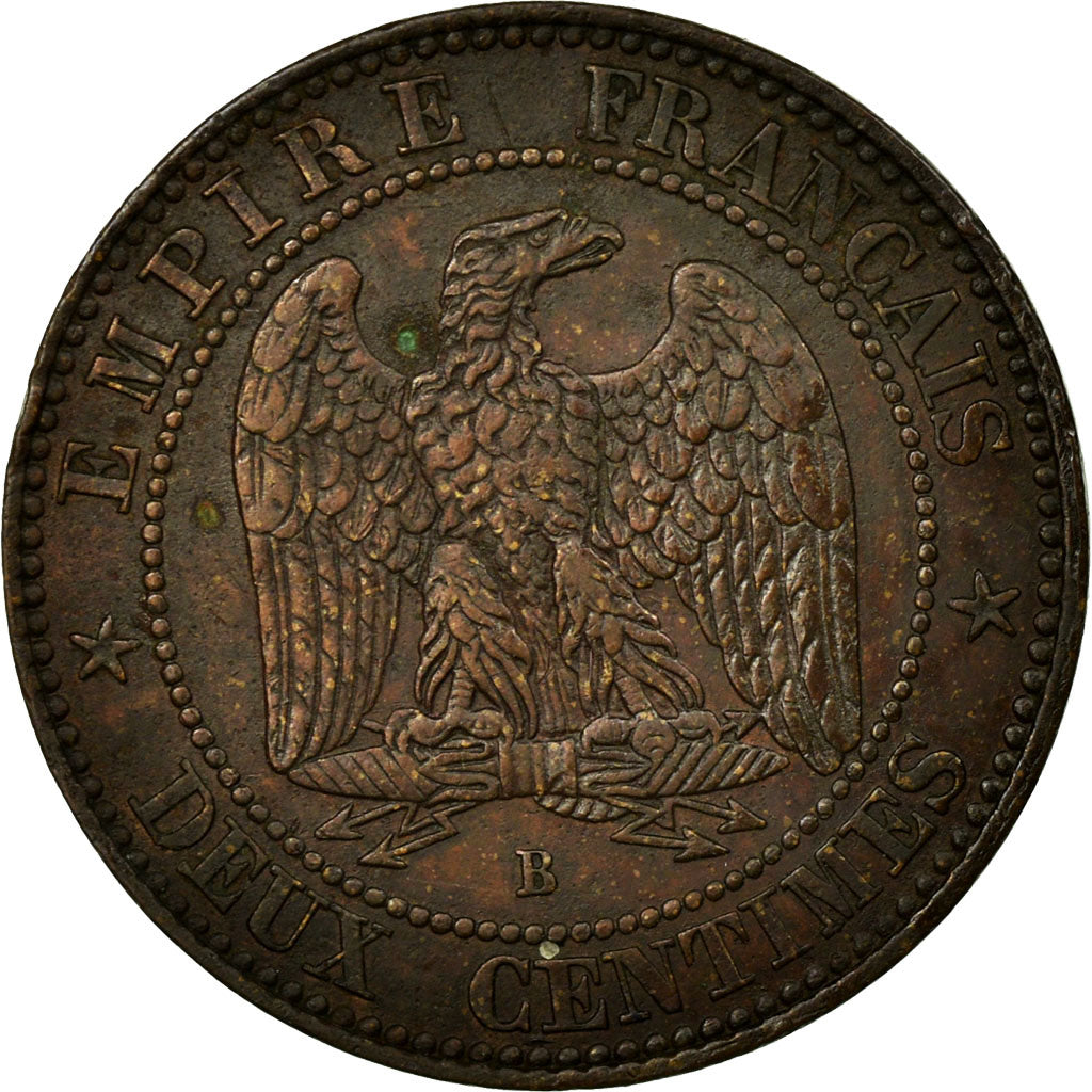 Coin, France, Napoleon III, Napoléon III, 2 Centimes, 1854, Rouen, AU(50-53)