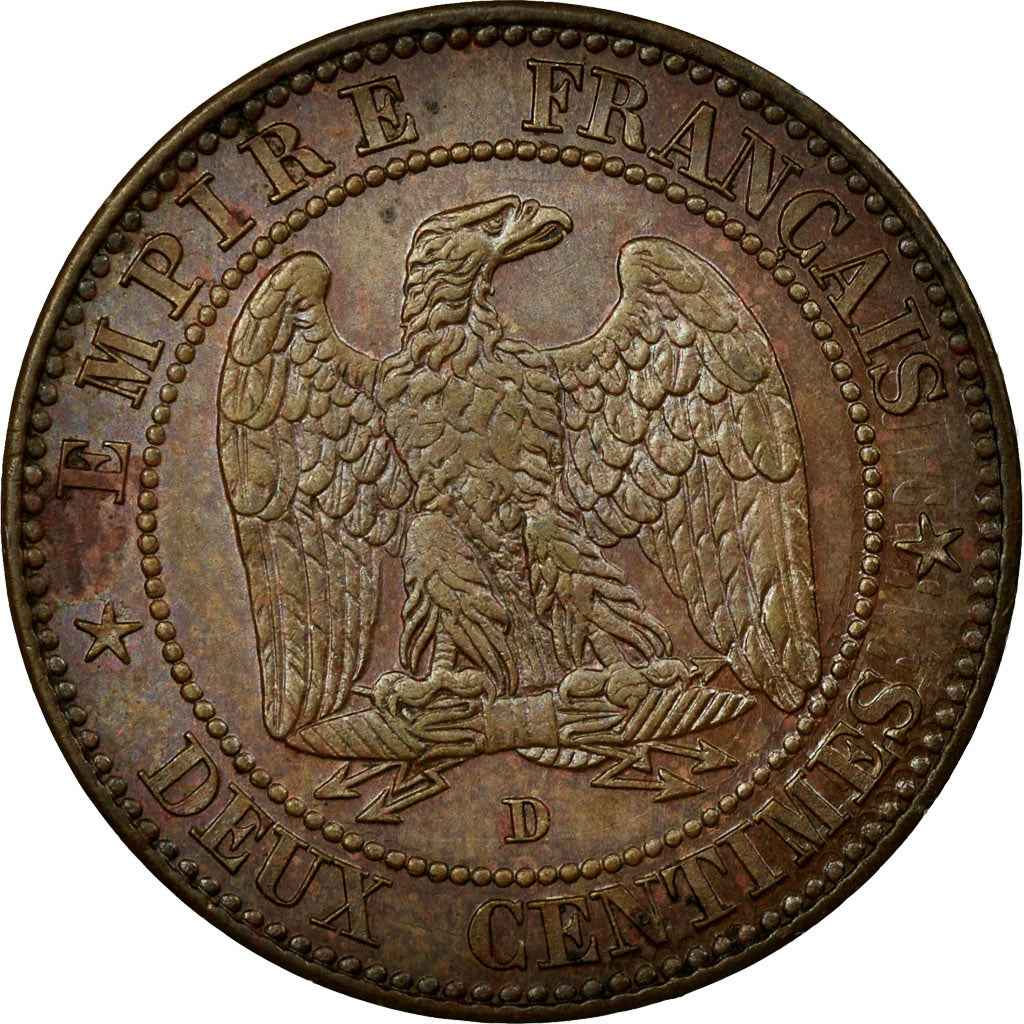 Coin, France, Napoleon III, Napoléon III, 2 Centimes, 1854, Lyon, AU(55-58)