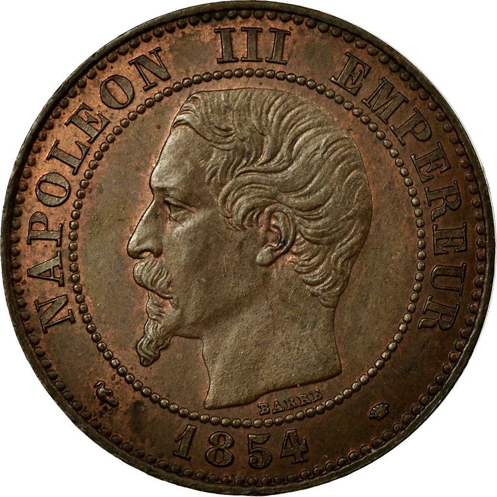 Moneta, Francia, Napoleon III, Napoléon III, 2 Centimes, 1854, Marseille, SPL-