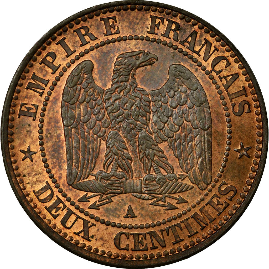 Munten, Frankrijk, Napoleon III, Napoléon III, 2 Centimes, 1855, Paris, PR+
