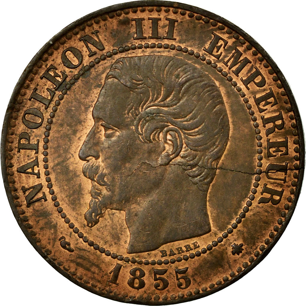 Coin, France, Napoleon III, Napoléon III, 2 Centimes, 1855, Strasbourg
