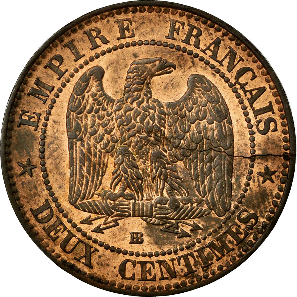 Coin, France, Napoleon III, Napoléon III, 2 Centimes, 1855, Strasbourg