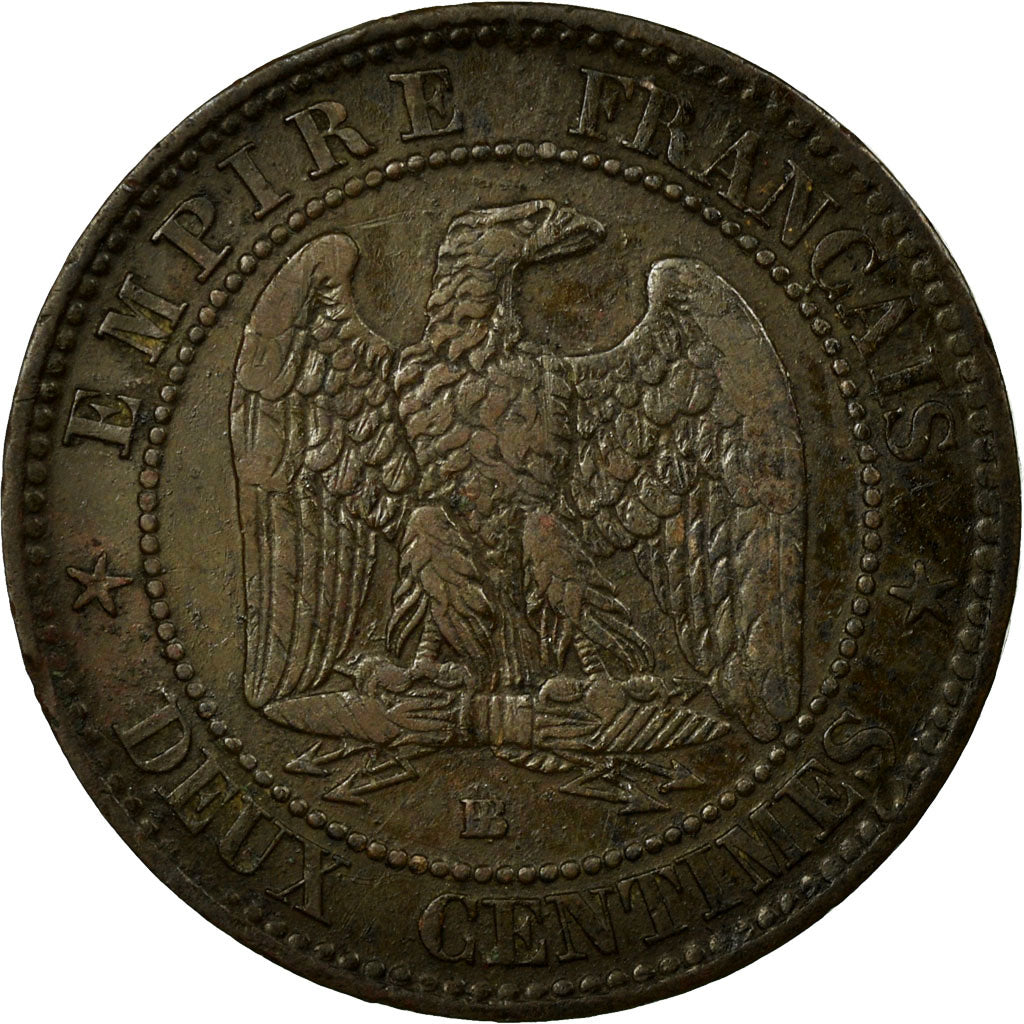 Coin, France, Napoleon III, Napoléon III, 2 Centimes, 1855, Strasbourg
