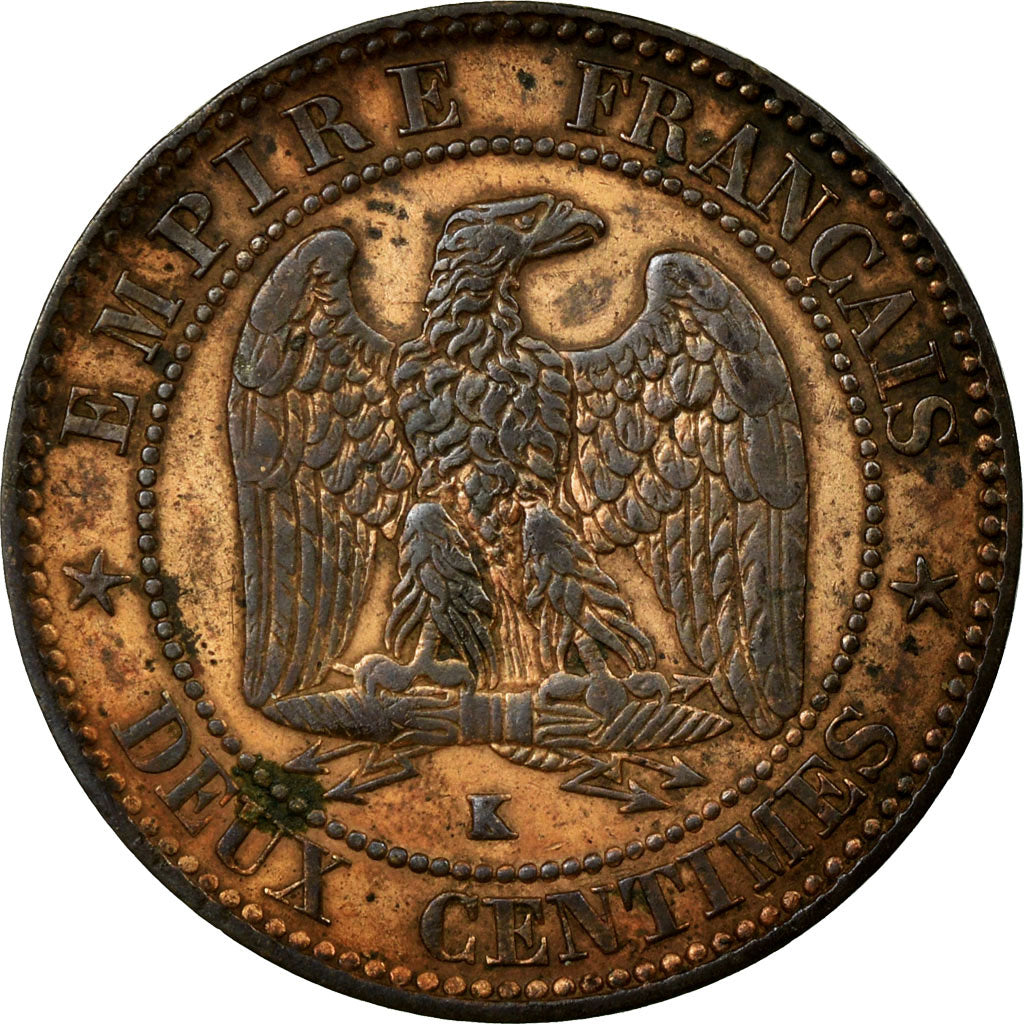 Moneta, Francja, Napoleon III, Napoléon III, 2 Centimes, 1856, Bordeaux