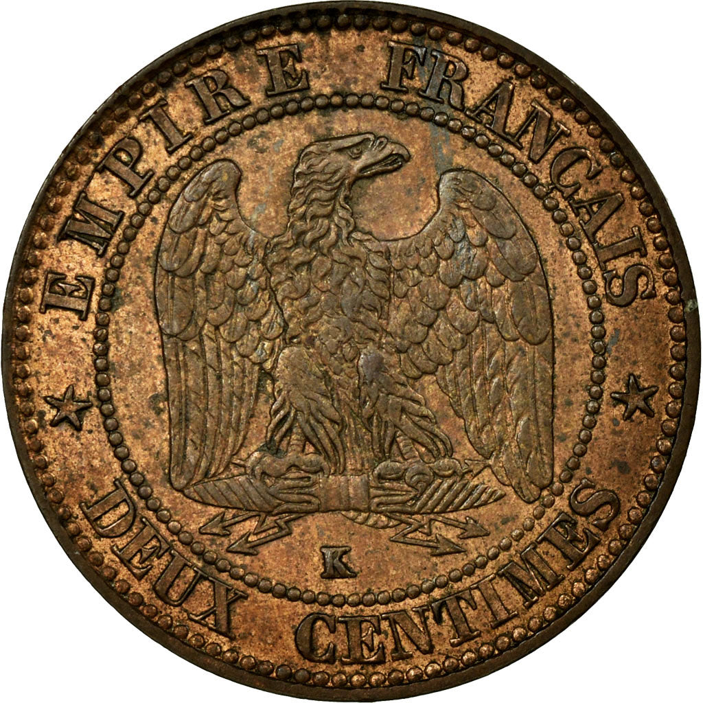 Coin, France, Napoleon III, Napoléon III, 2 Centimes, 1856, Bordeaux