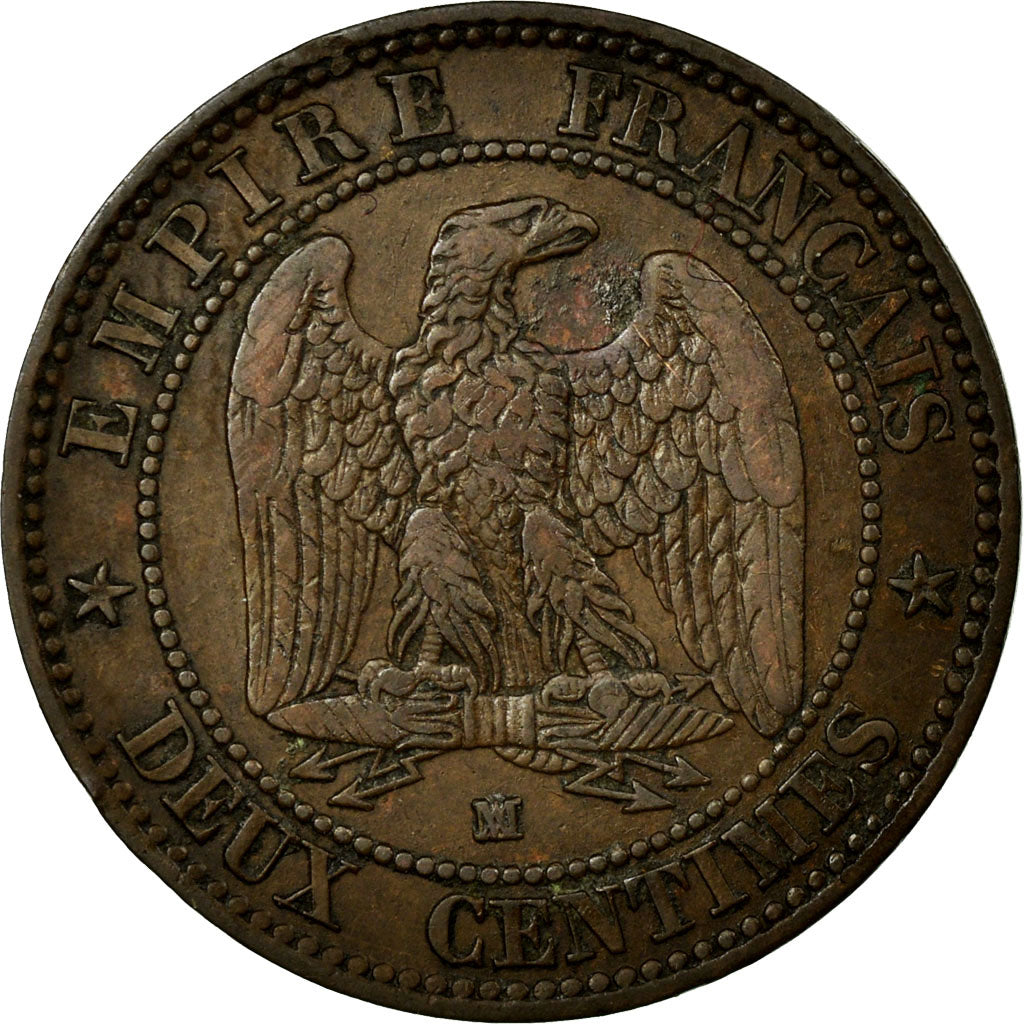 Coin, France, Napoleon III, Napoléon III, 2 Centimes, 1856, Marseille