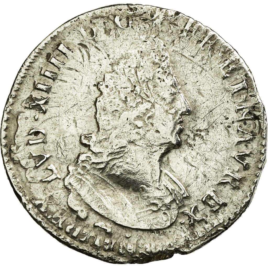 Francia, Louis XIV, 1/12 Ecu aux palmes, 1695, Lyon, reformed, Argento, MB+