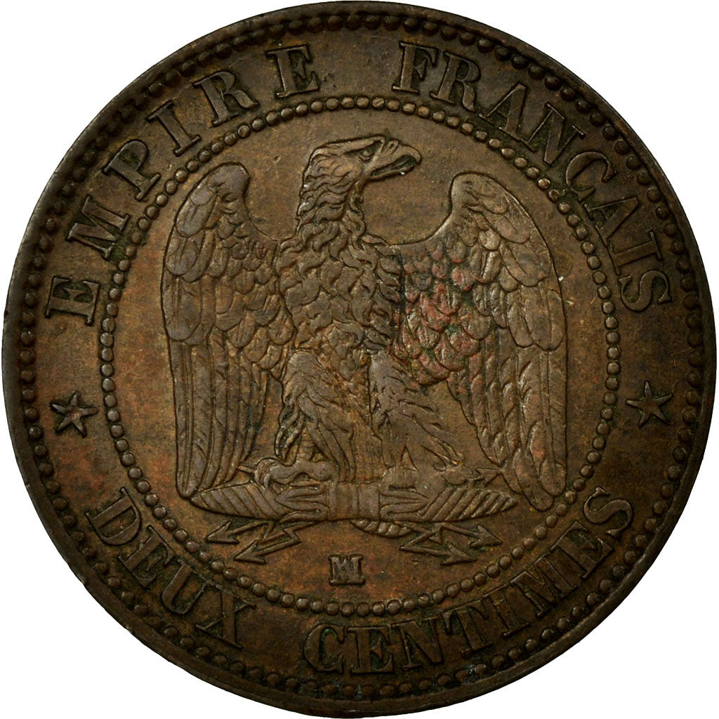Monnaie, France, Napoleon III, Napoléon III, 2 Centimes, 1857, Marseille, TTB+