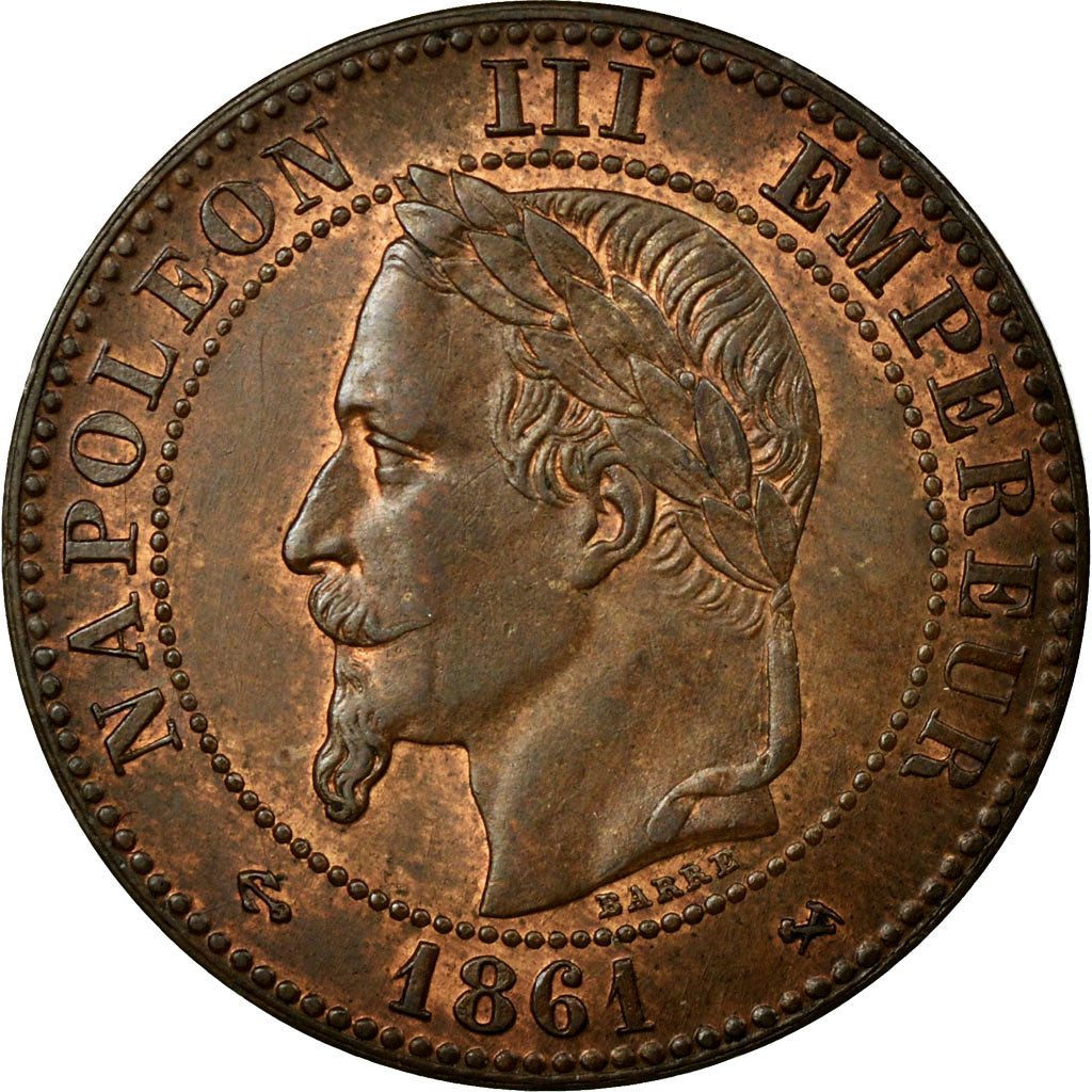 Coin, France, Napoleon III, Napoléon III, 2 Centimes, 1861, Paris, AU(55-58)