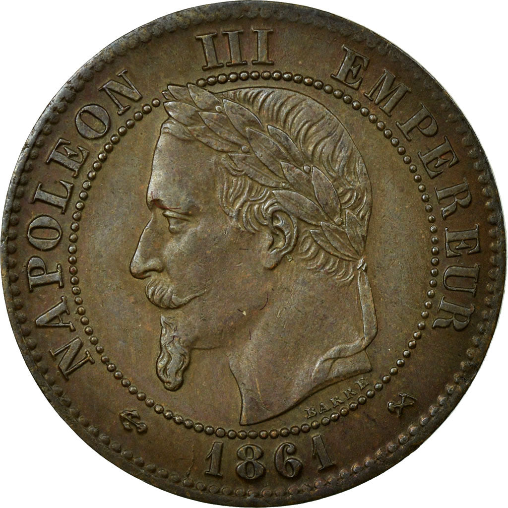 Coin, France, Napoleon III, Napoléon III, 2 Centimes, 1861, Paris, AU(55-58)