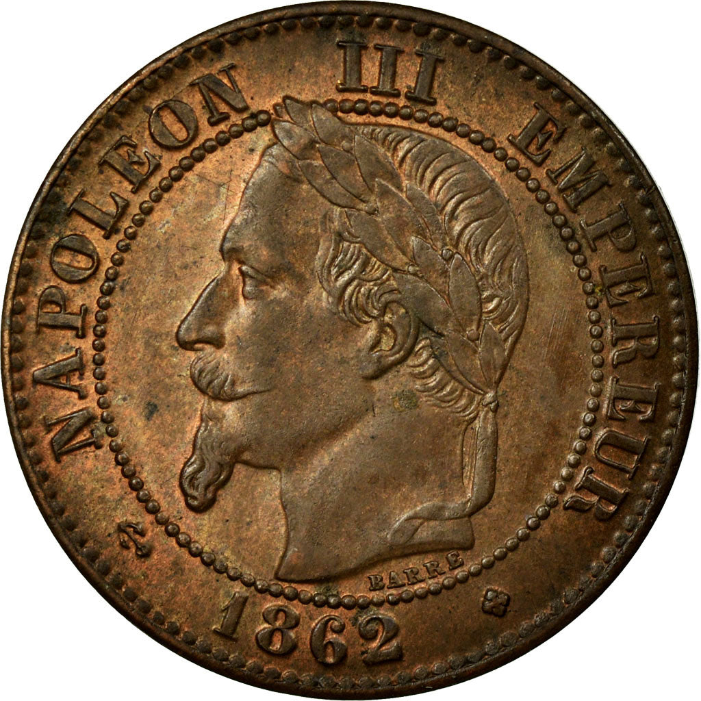 Coin, France, Napoleon III, Napoléon III, 2 Centimes, 1862, Strasbourg
