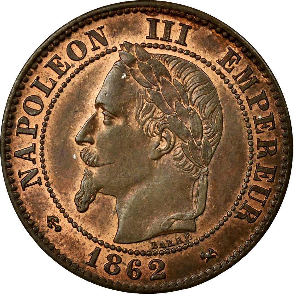 Monnaie, France, Napoleon III, Napoléon III, 2 Centimes, 1862, Bordeaux, SUP+