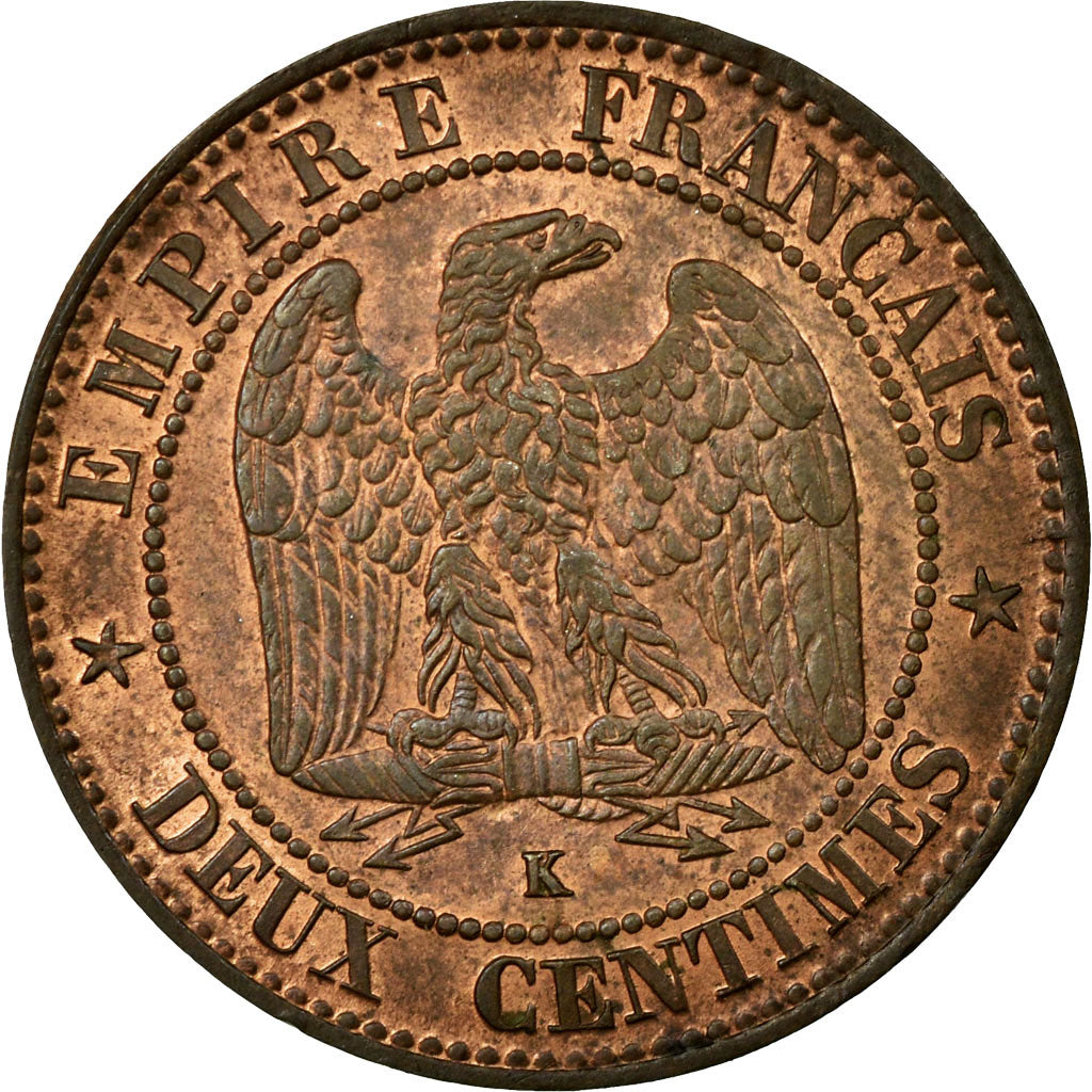 Monnaie, France, Napoleon III, Napoléon III, 2 Centimes, 1862, Bordeaux, SUP+