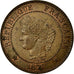 Coin, France, Cérès, 2 Centimes, 1877, Paris, AU(55-58), Bronze, KM:827.1