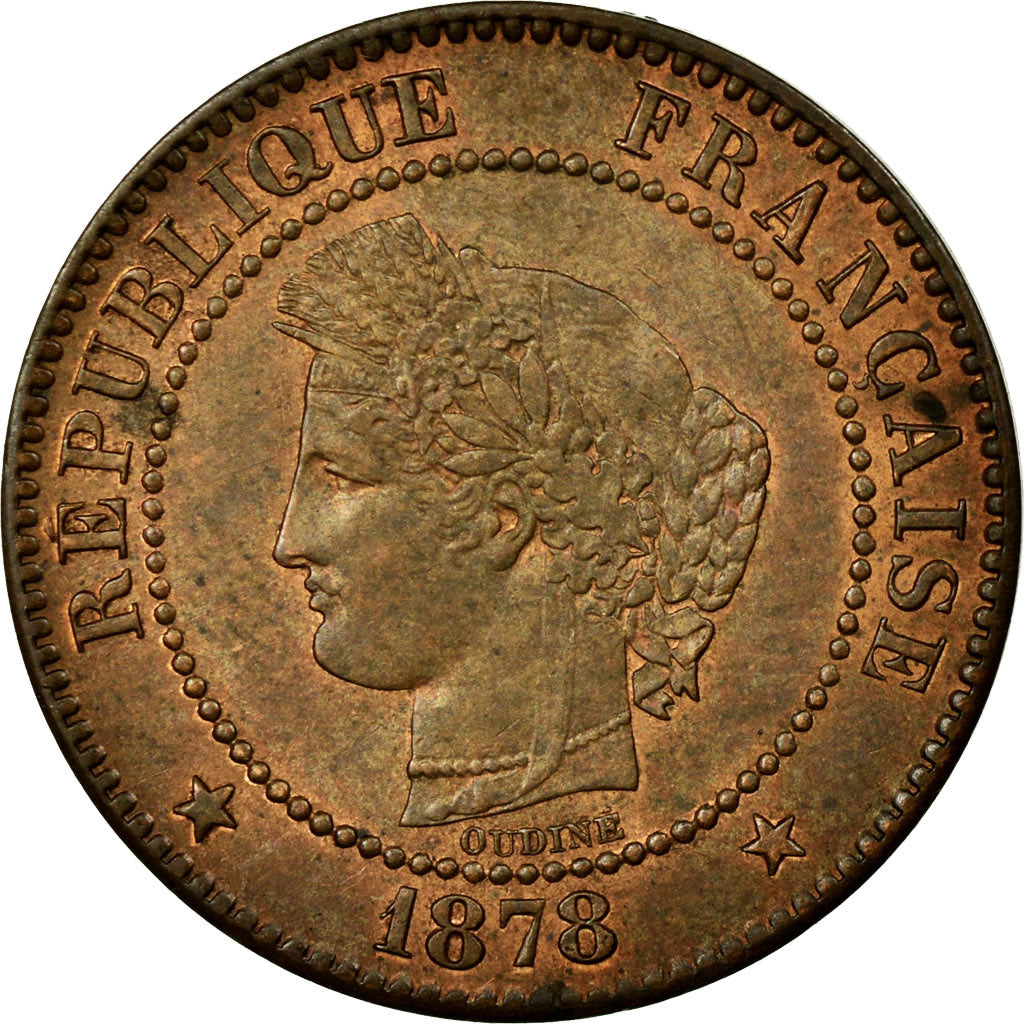 Monnaie, France, Cérès, 2 Centimes, 1878, Paris, SUP+, Bronze, Gadoury:105