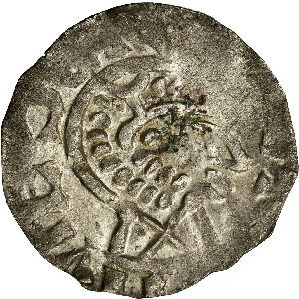 Munten, Frankrijk, Picardie, Denarius, Soissons, Abbaye de Saint-Médard, ZF+