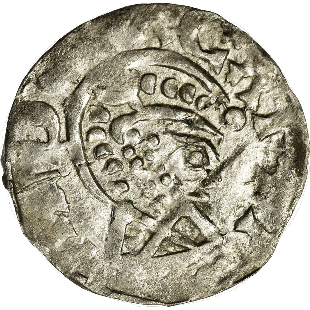 Munten, Frankrijk, Picardie, Denarius, Soissons, Abbaye de Saint-Médard, ZF+