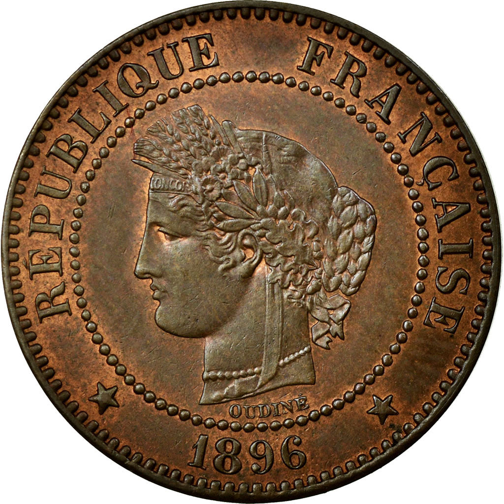 Coin, France, Cérès, 2 Centimes, 1896, Paris, MS(60-62), Bronze, Gadoury:105