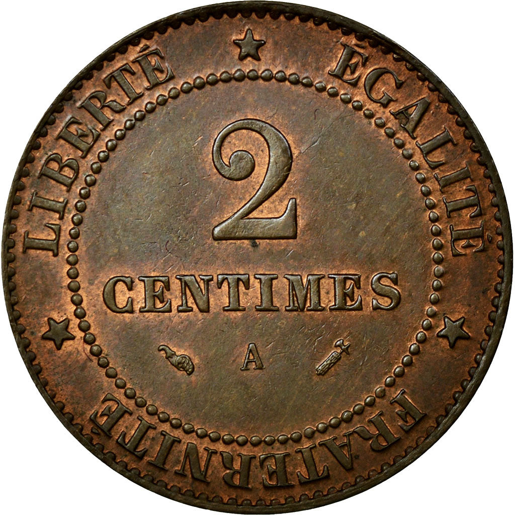 Coin, France, Cérès, 2 Centimes, 1896, Paris, MS(60-62), Bronze, Gadoury:105