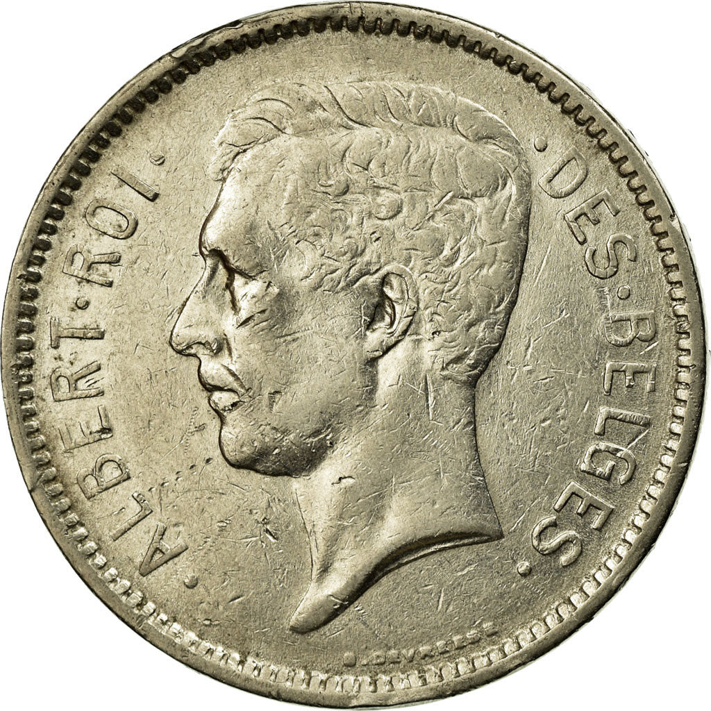 Moneda, Bélgica, 5 Francs, 5 Frank, 1933, MBC, Níquel, KM:97.1