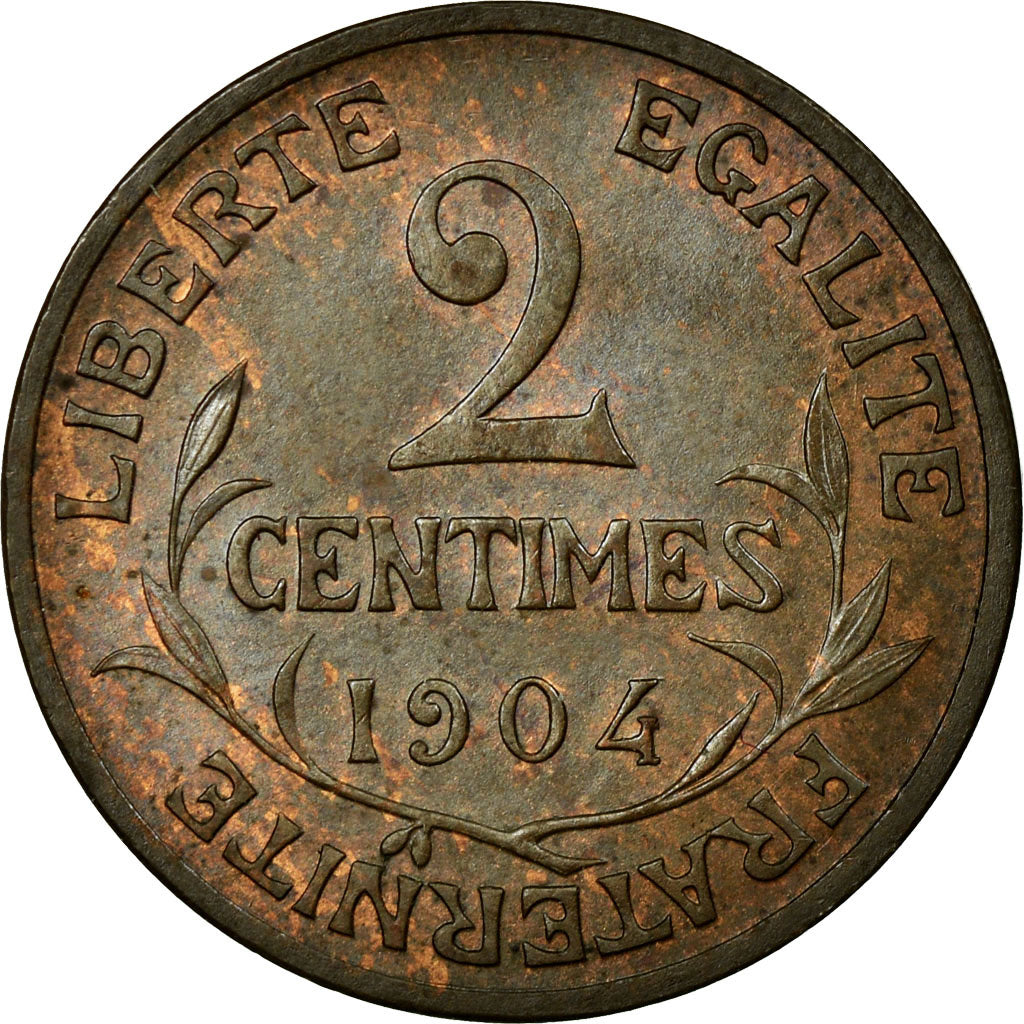 Monnaie, France, Dupuis, 2 Centimes, 1904, SUP+, Bronze, Gadoury:107