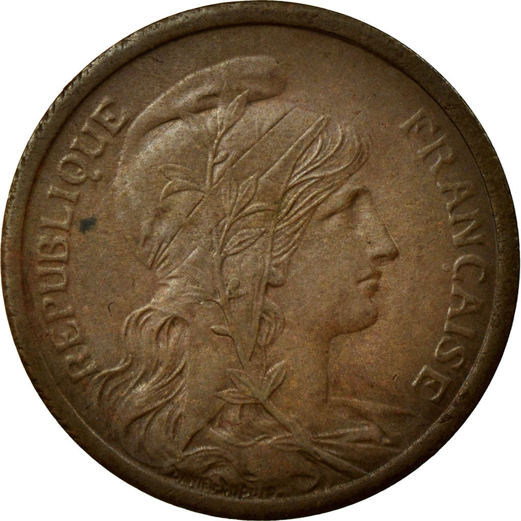 Moneta, Francja, Dupuis, 2 Centimes, 1909, Paris, AU(55-58), Bronze, KM:841