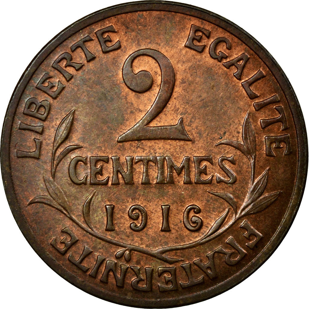 Coin, France, Dupuis, 2 Centimes, 1916, Paris, MS(60-62), Bronze, KM:841
