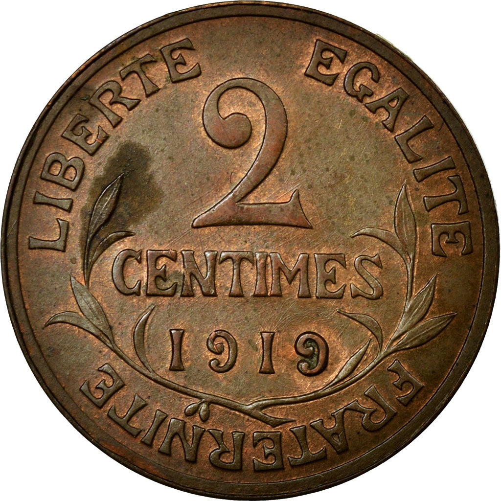 Monnaie, France, Dupuis, 2 Centimes, 1919, Paris, SUP, Bronze, KM:841