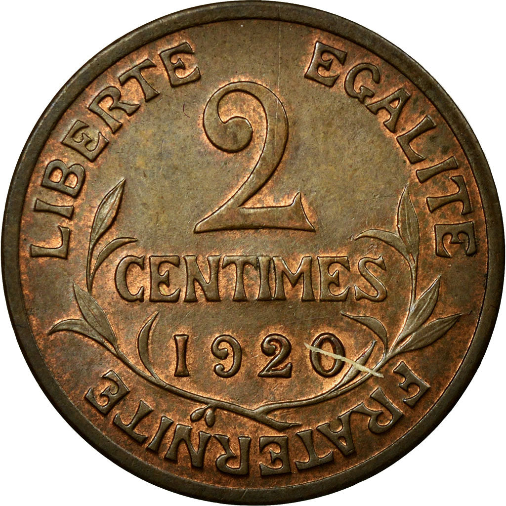 Monnaie, France, Dupuis, 2 Centimes, 1920, SUP+, Bronze, Gadoury:107