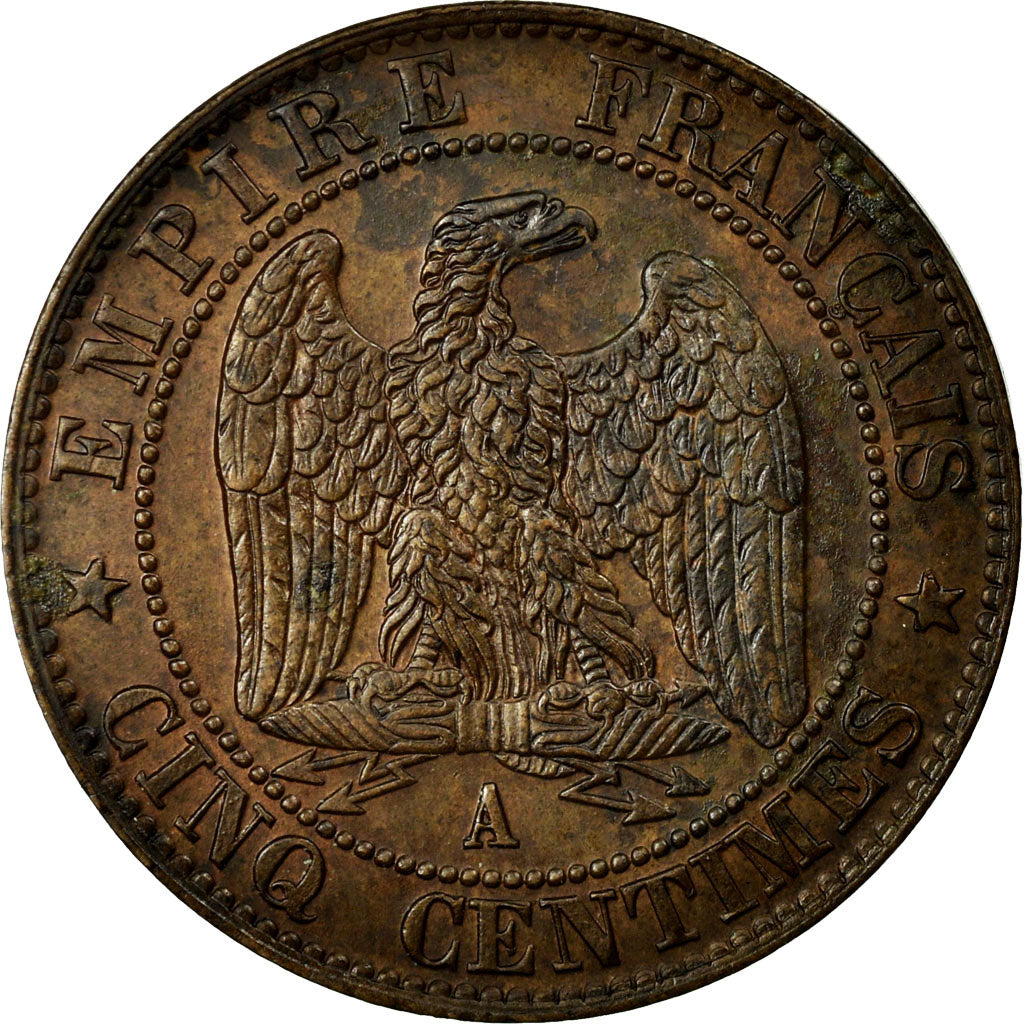 Coin, France, Napoleon III, Napoléon III, 5 Centimes, 1856, Paris, AU(55-58)