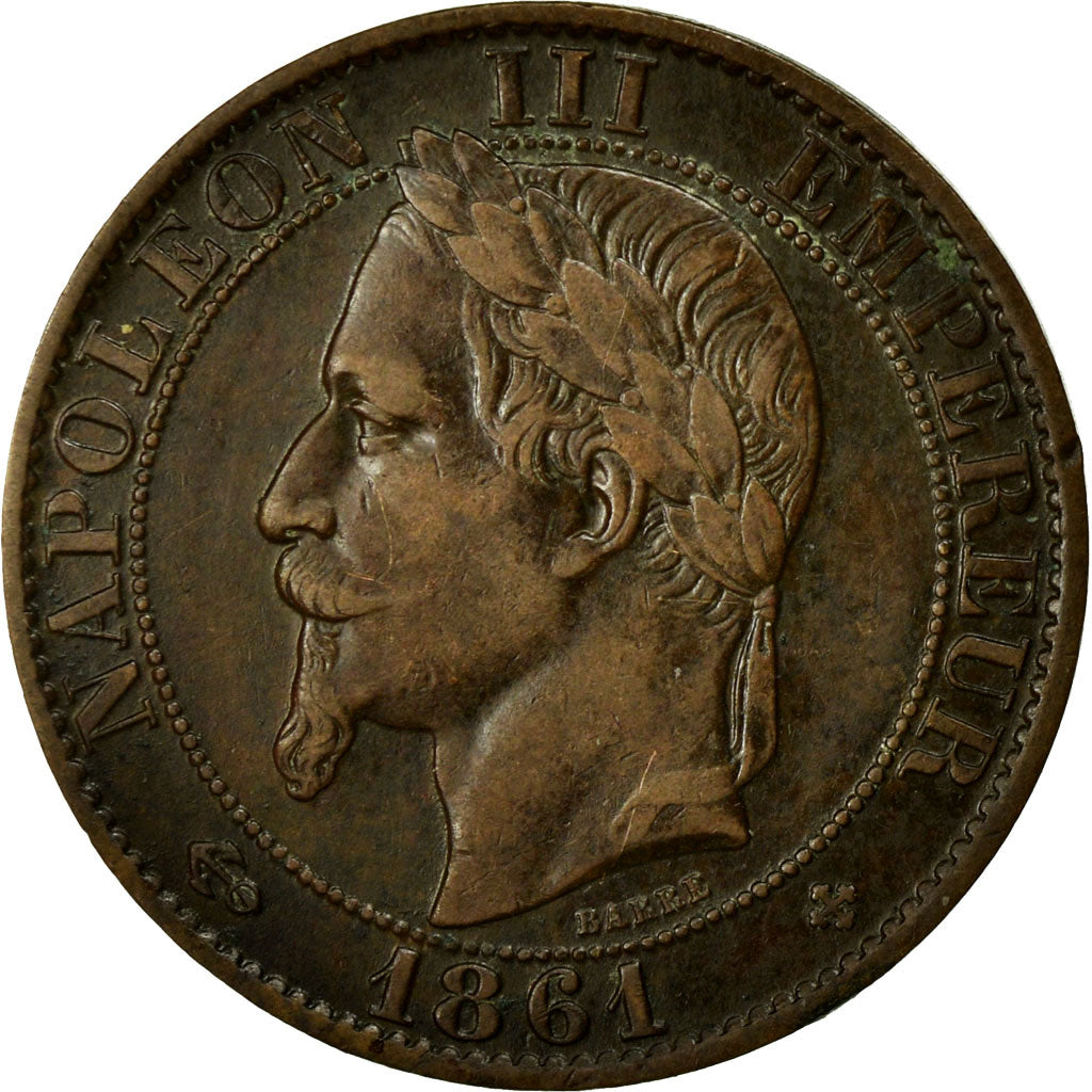 Monnaie, France, Napoleon III, Napoléon III, 5 Centimes, 1861, Strasbourg, TTB