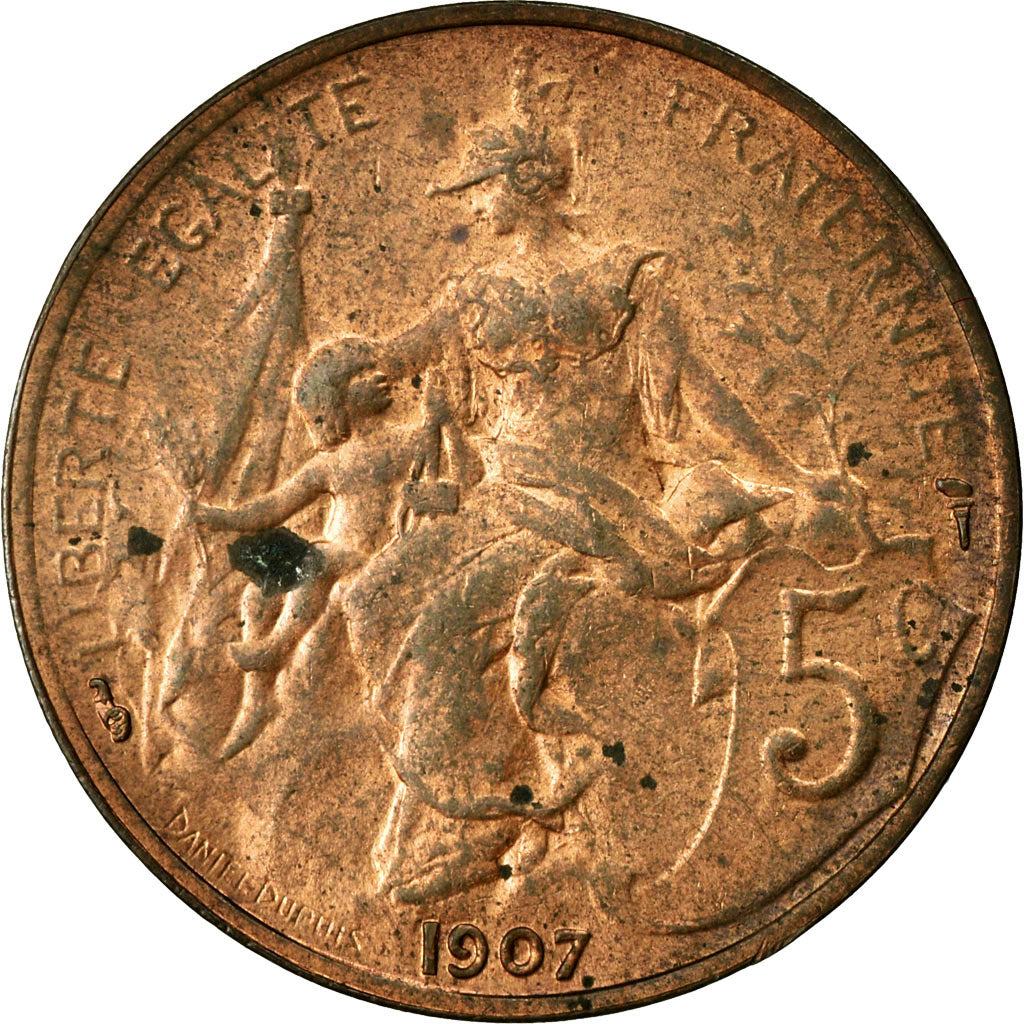 Monnaie, France, Dupuis, 5 Centimes, 1907, Paris, TTB+, Bronze, KM:842