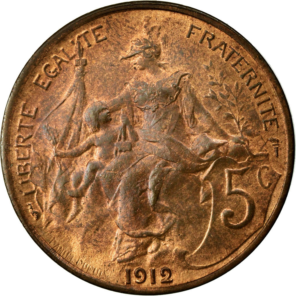 Coin, France, Dupuis, 5 Centimes, 1912, Paris, AU(55-58), Bronze, KM:842