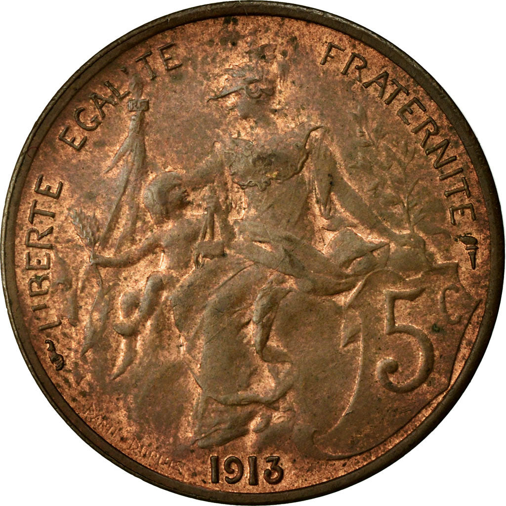 Coin, France, Dupuis, 5 Centimes, 1913, Paris, MS(60-62), Bronze, KM:842