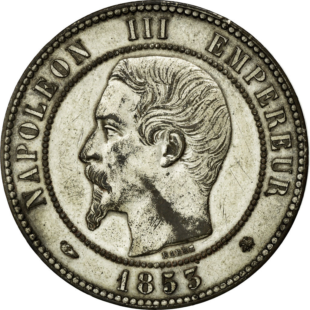 Monnaie, France, Napoleon III, Napoléon III, 10 Centimes, 1853, Strasbourg
