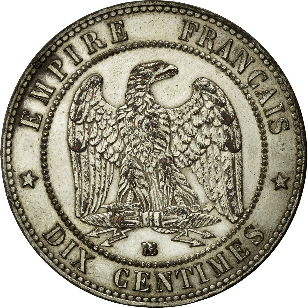 Monnaie, France, Napoleon III, Napoléon III, 10 Centimes, 1853, Strasbourg