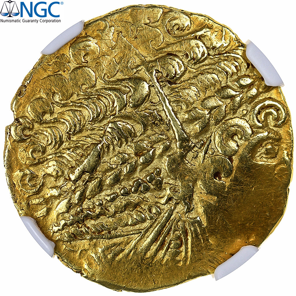 Ambiani, Stater, 2nd century BC, Gold, NGC, EF(40-45), Delestrée:55