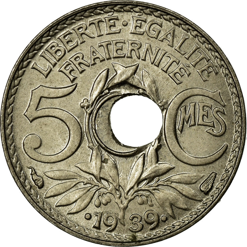 Coin, France, Lindauer, 5 Centimes, 1939, MS(60-62), Nickel-Bronze, KM:875a