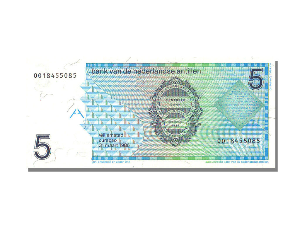 Banknote, Netherlands Antilles, 5 Gulden, 1986, 1986-03-31, KM:22a, UNC(65-70)