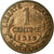 Moneda, Francia, Dupuis, Centime, 1919, Paris, MBC+, Bronce, KM:840, Gadoury:90