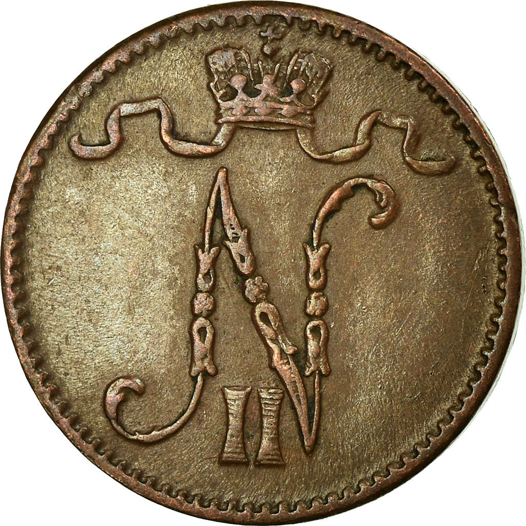 Coin, Finland, Nicholas II, Penni, 1911, EF(40-45), Copper, KM:13