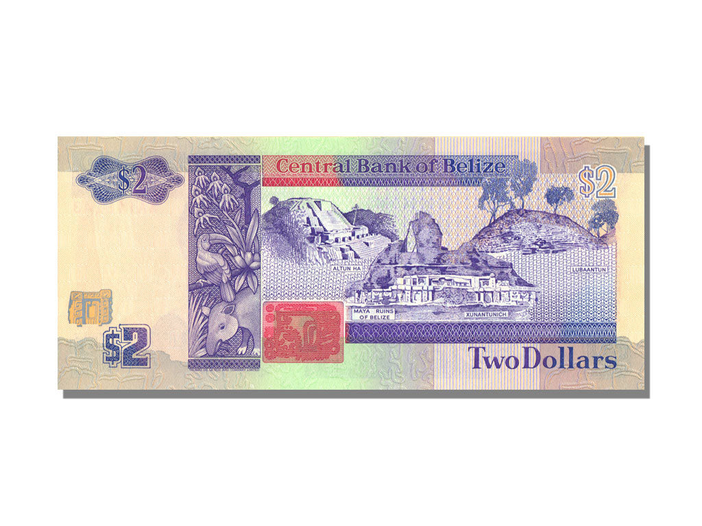 Banknote, Belize, 2 Dollars, 1990, 1990-05-01, KM:52a, UNC(65-70)