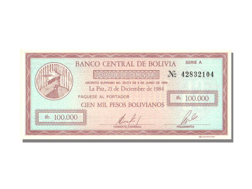 Bolivia, 10,000 Pesos Bolivianos, 1984-06-05, UNC