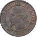 Coin, France, Napoleon III, Centime, 1856, Marseille, Rare, AU(55-58), Bronze