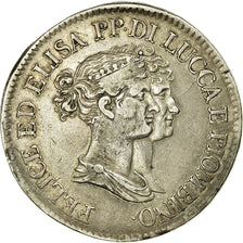 Principauté de Lucques et Piombino, Felix et Élisa, 5 Franchi, 1808, Florence