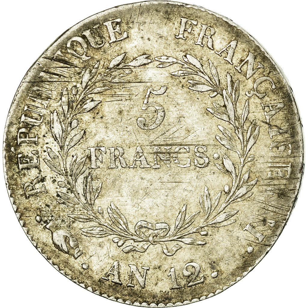 Moeda, França, Napoleon I, 5 Francs, AN 13, Limoges, VF(30-35), Prata