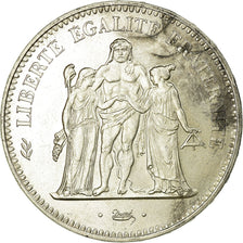 Moneta, Francja, Hercule, 50 Francs, 1974, Wydanie hybrydowe, AU(55-58), Srebro