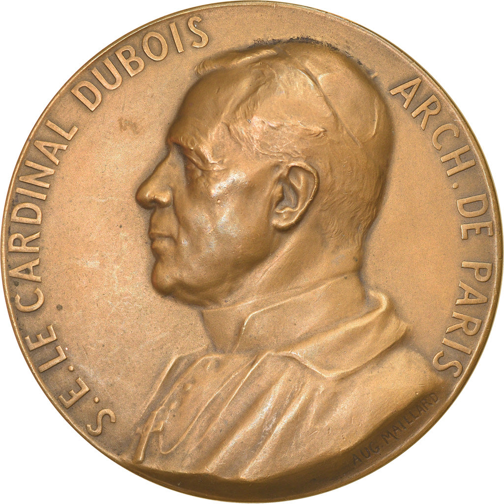 Francia, medalla, Cardinal Dubois, Archevêque de Paris, 1929, Aug.Maillard